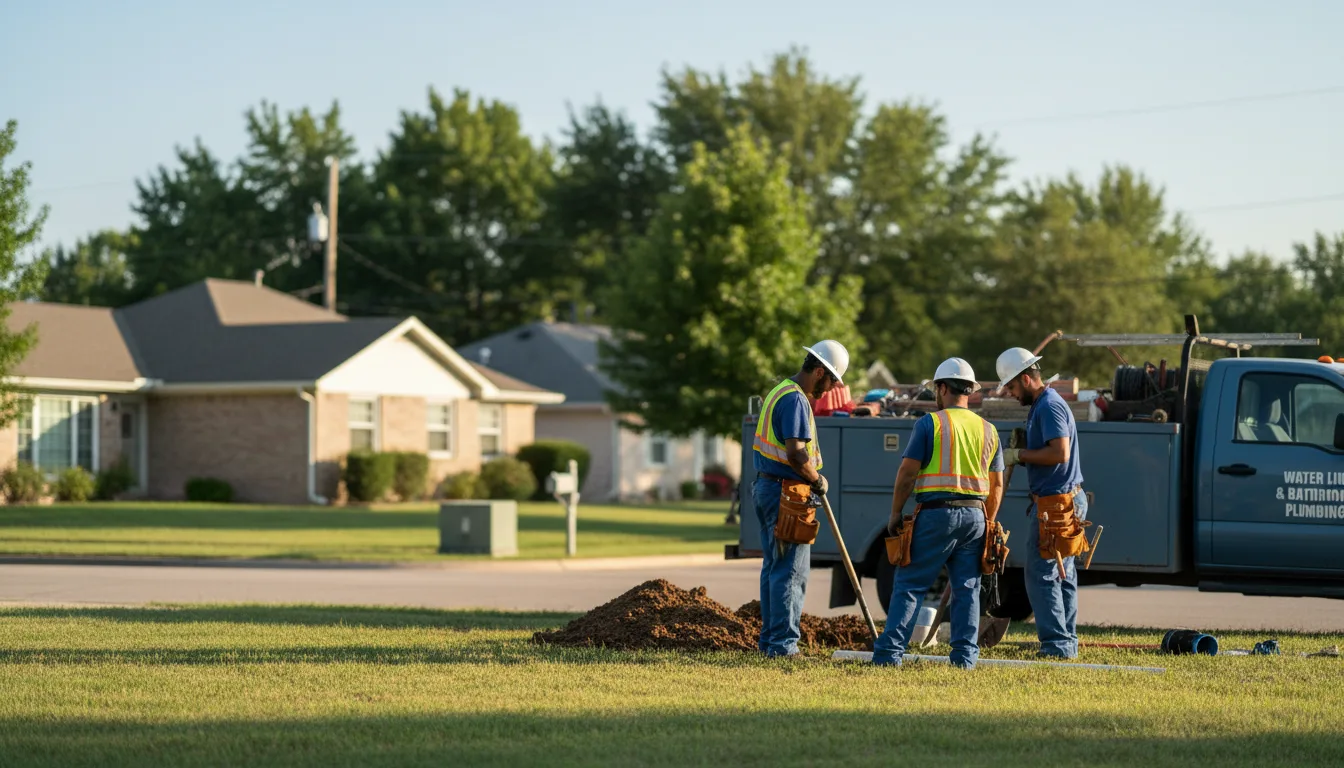 Residential water line and bathroom plumbing service in University, MS